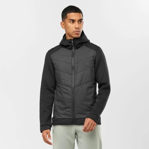 Black Salomon Essential Xwarm Hybrid Men's Jackets | PH 21758P